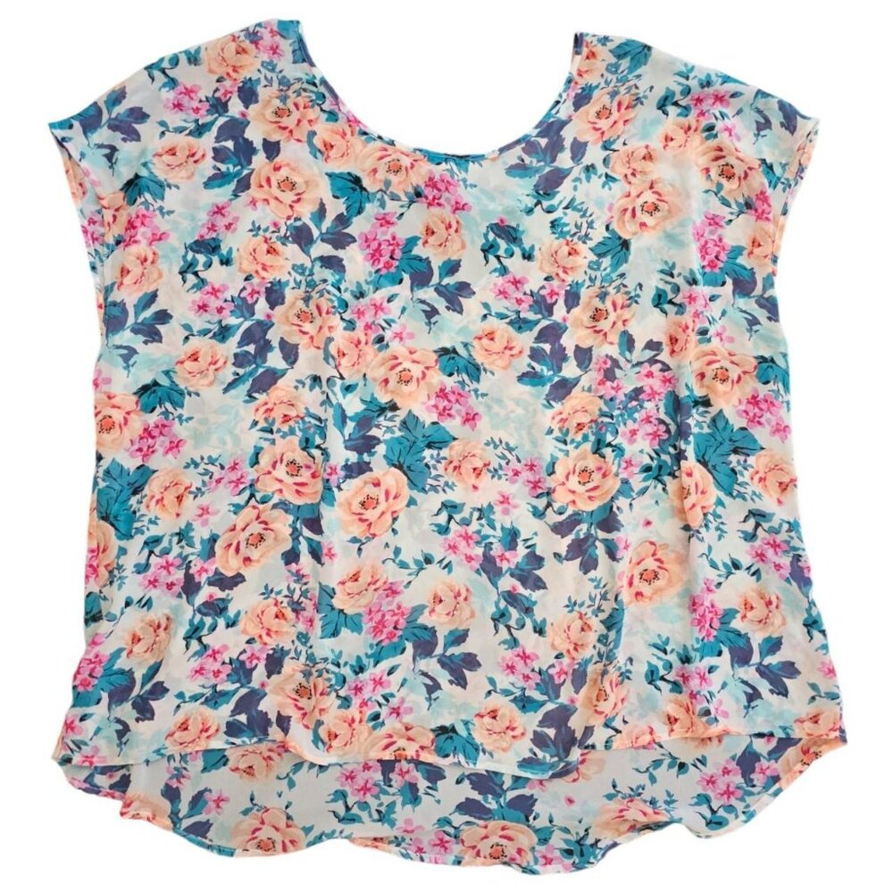 Floral Chiffon Short Sleeve Shirt
